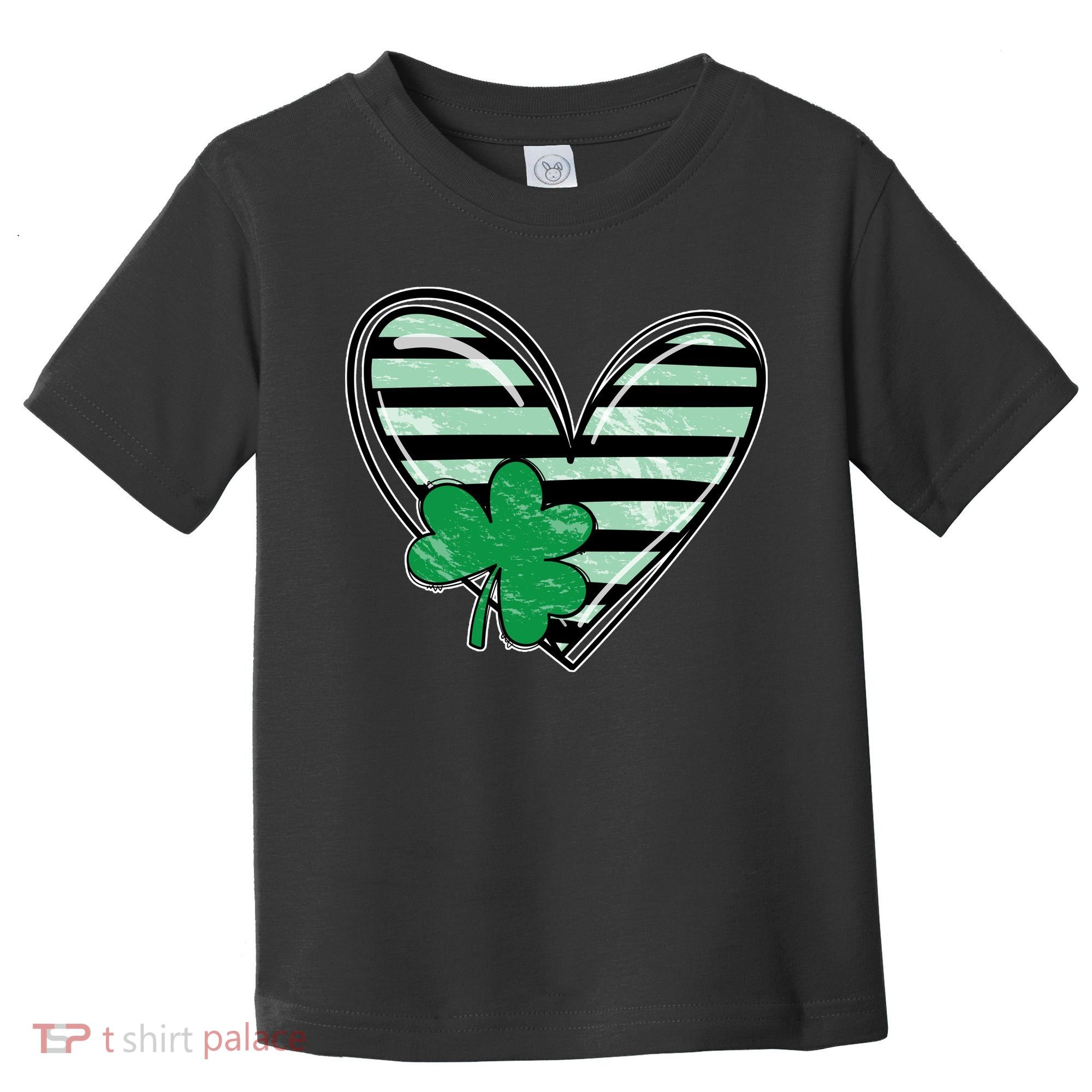Shamrock Heart St Patrick Day Cute Toddler T-Shirt