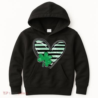 Shamrock Heart St Patrick Day Cute Kids Hoodie