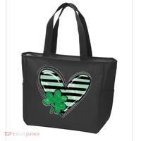 Shamrock Heart St Patrick Day Cute Tote Bag thumb 3