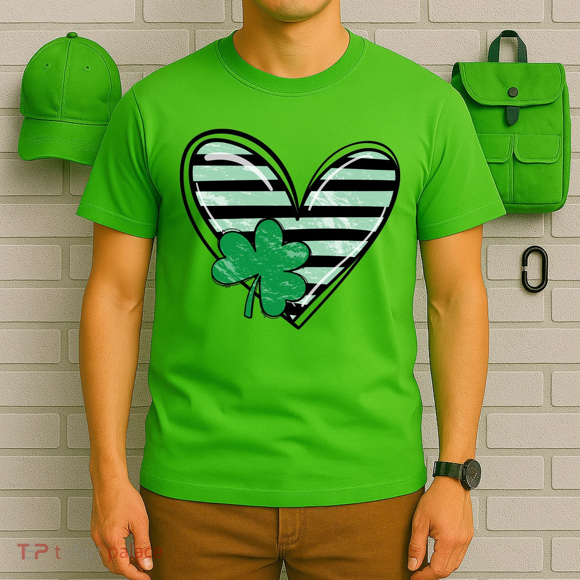 Shamrock Heart St Patrick Day Cute T-Shirt