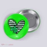 Shamrock Heart St Patrick Day Cute Button thumb 0