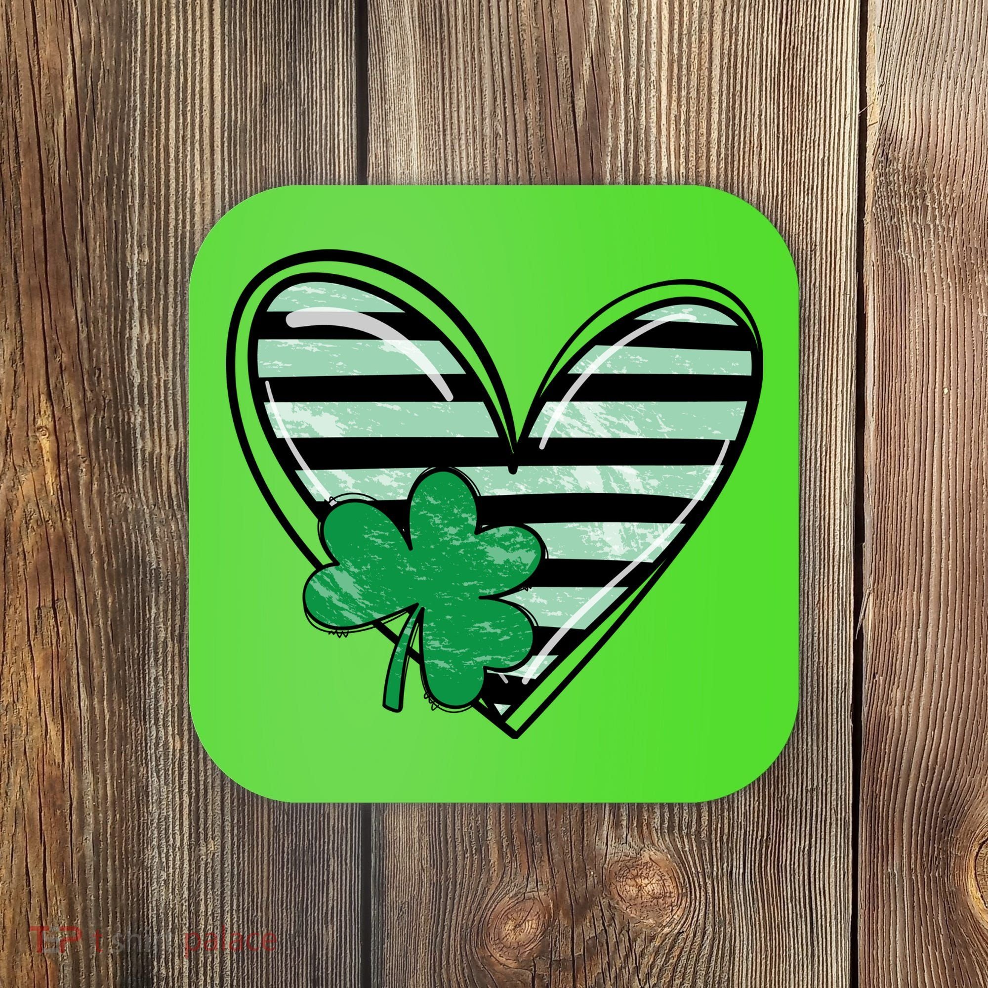 Shamrock Heart St Patrick Day Cute Coaster
