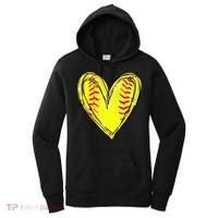 Softball Heart Softball Game Day Softball Mom Lovers Gift Women's Hoodie thumb 0