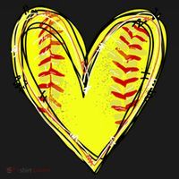 Softball Heart Softball Game Day Softball Mom Lovers Gift Women's Hoodie thumb 2