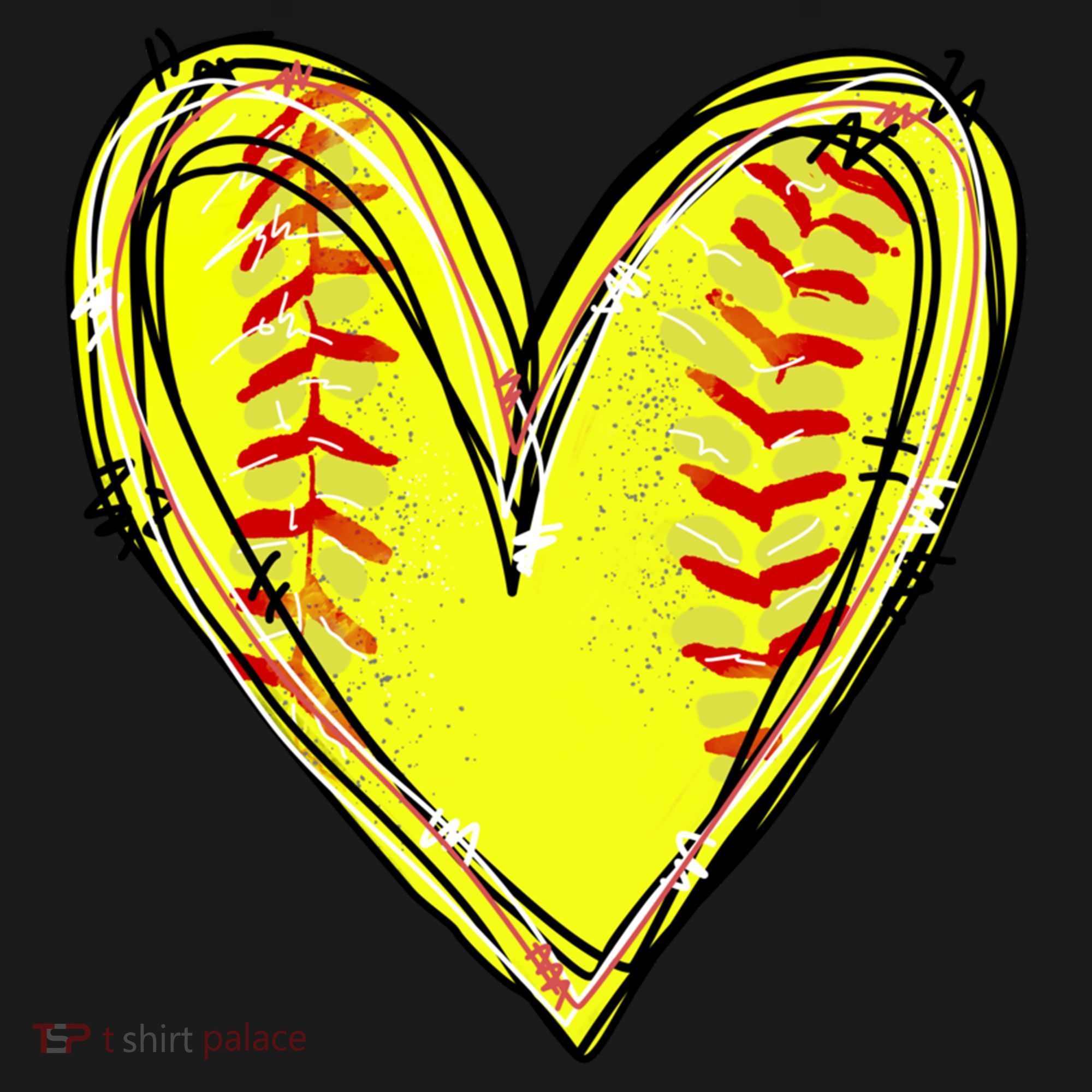 Softball Heart Softball Game Day Softball Mom Lovers Gift Women's Hoodie