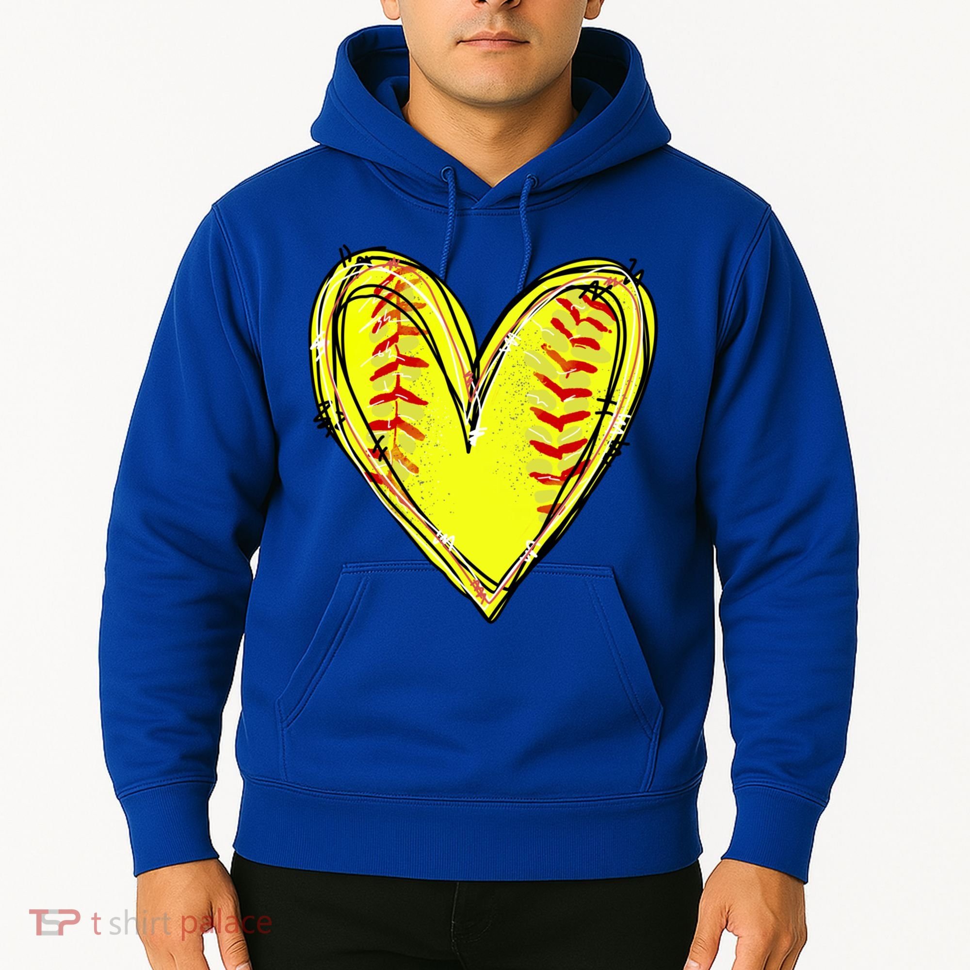 Softball Heart Softball Game Day Softball Mom Lovers Gift Hoodie