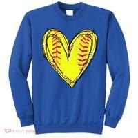 Softball Heart Softball Game Day Softball Mom Lovers Gift Sweatshirt thumb 0