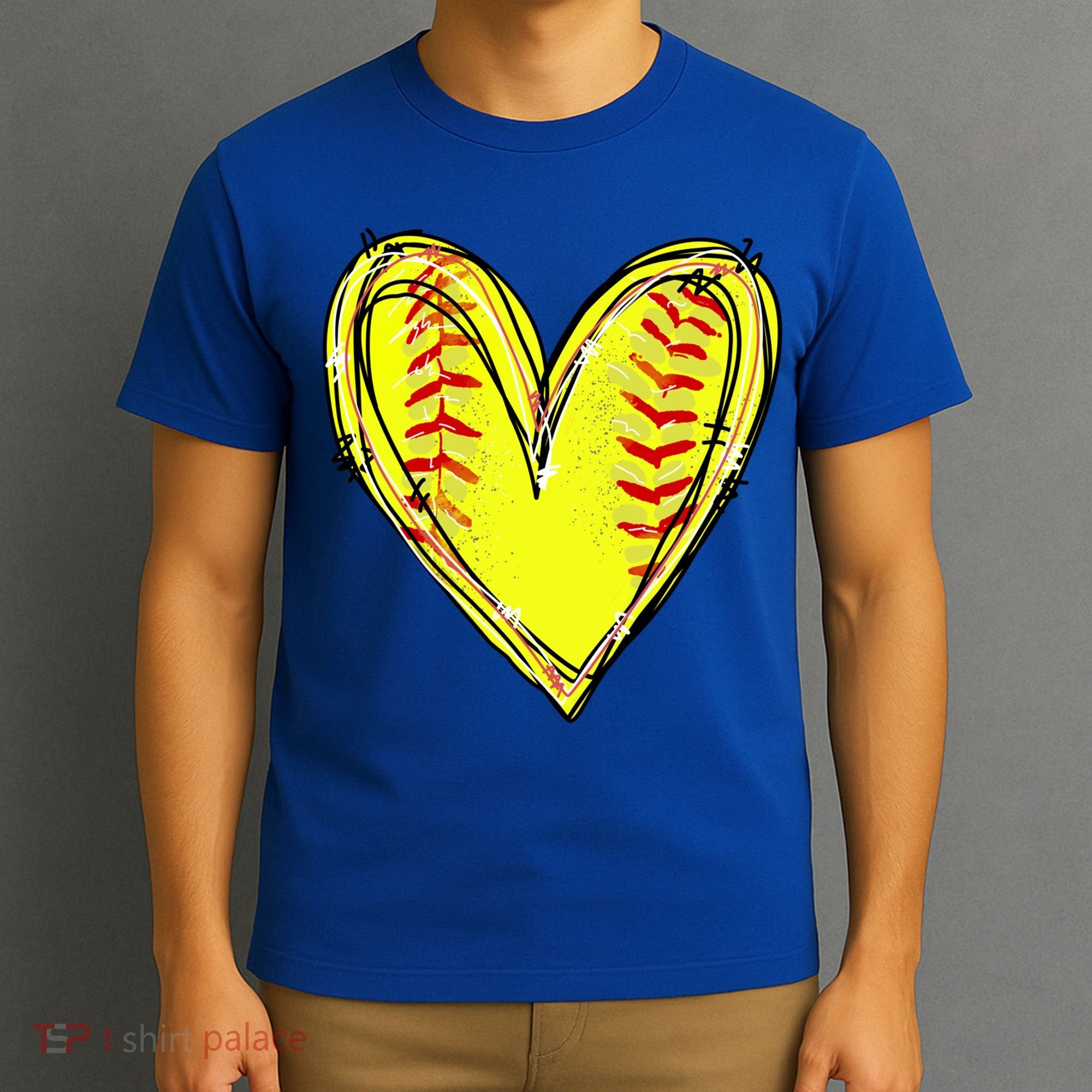 Softball Heart Softball Game Day Softball Mom Lovers Gift T-Shirt