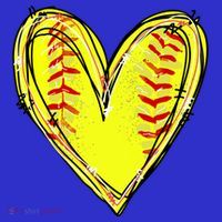 Softball Heart Softball Game Day Softball Mom Lovers Gift T-Shirt thumb 7