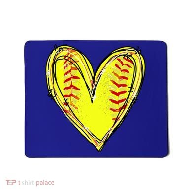 Softball Heart Softball Game Day Softball Mom Lovers Gift Mousepad