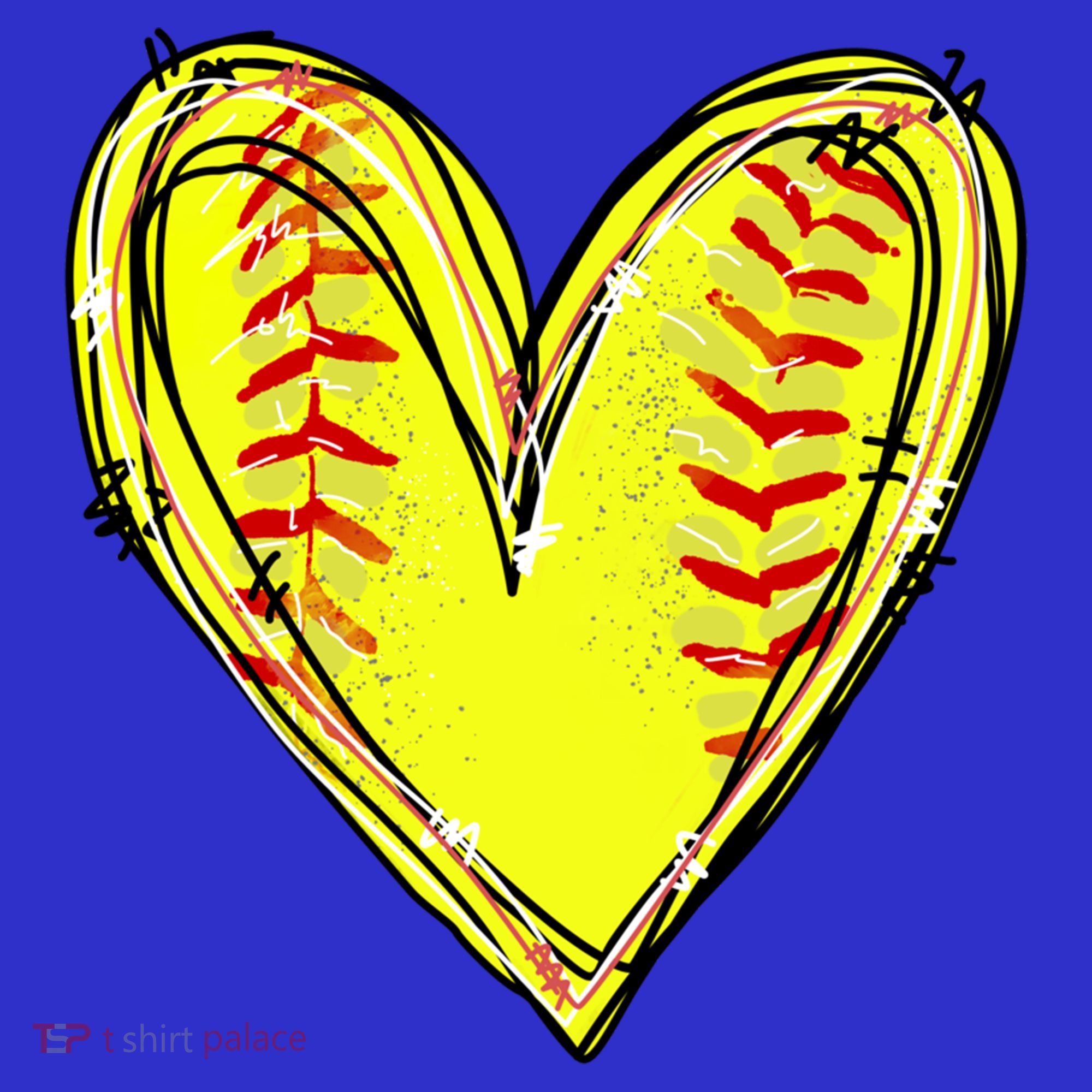 Softball Heart Softball Game Day Softball Mom Lovers Gift Women's Tank Top
