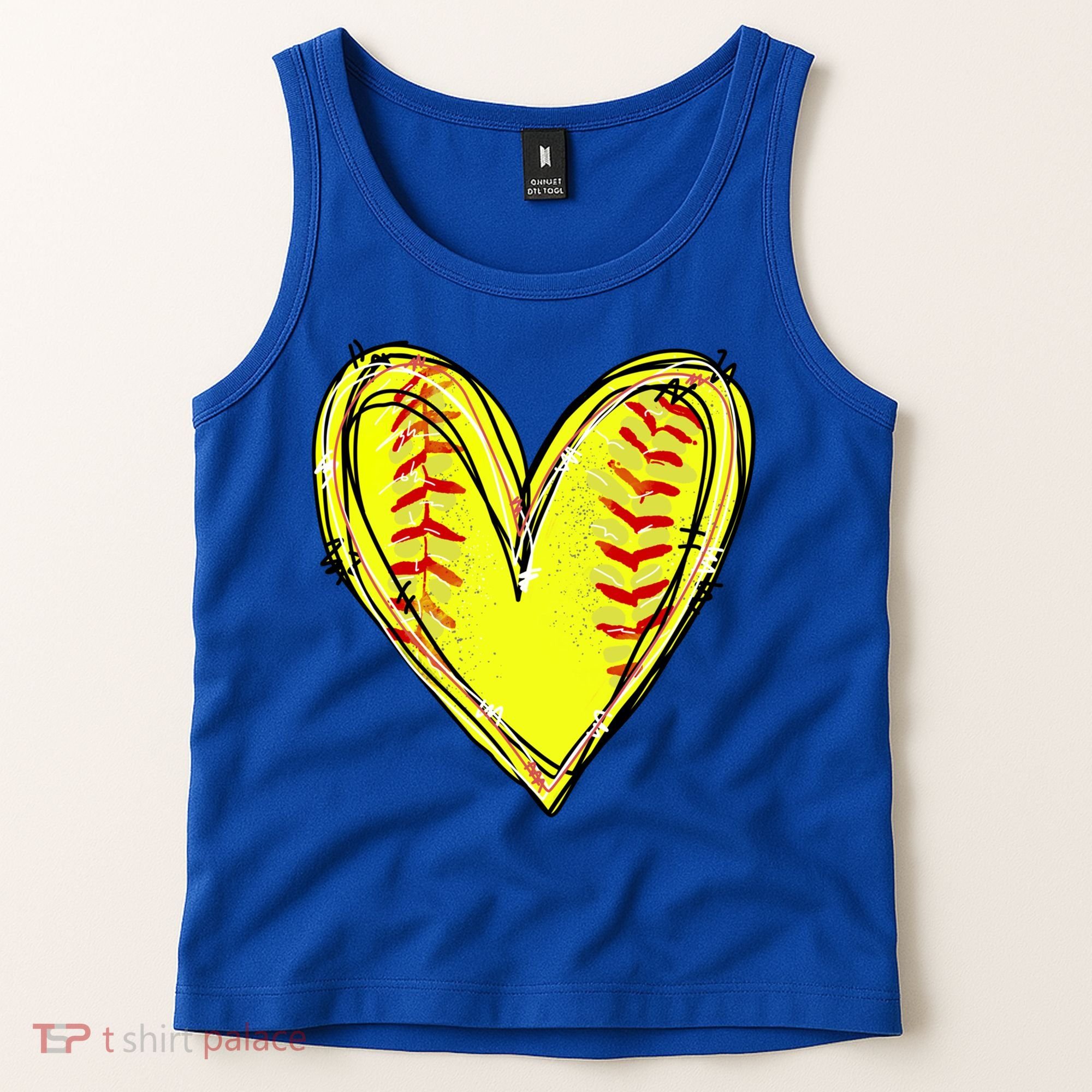 Softball Heart Softball Game Day Softball Mom Lovers Gift Tank Top