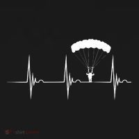 Skydiving Heartbeat Skydiver Skydive EKG Pulse Jump Backpack thumb 2