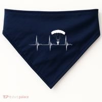 Skydiving Heartbeat Skydiver Skydive EKG Pulse Jump USA-Made Doggie Bandana thumb 0