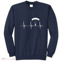 Skydiving Heartbeat Skydiver Skydive EKG Pulse Jump Sweatshirt thumb 0