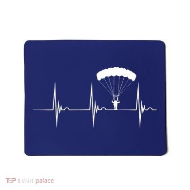 Skydiving Heartbeat Skydiver Skydive EKG Pulse Jump Mousepad