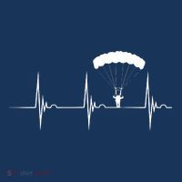Skydiving Heartbeat Skydiver Skydive EKG Pulse Jump Mousepad thumb 1