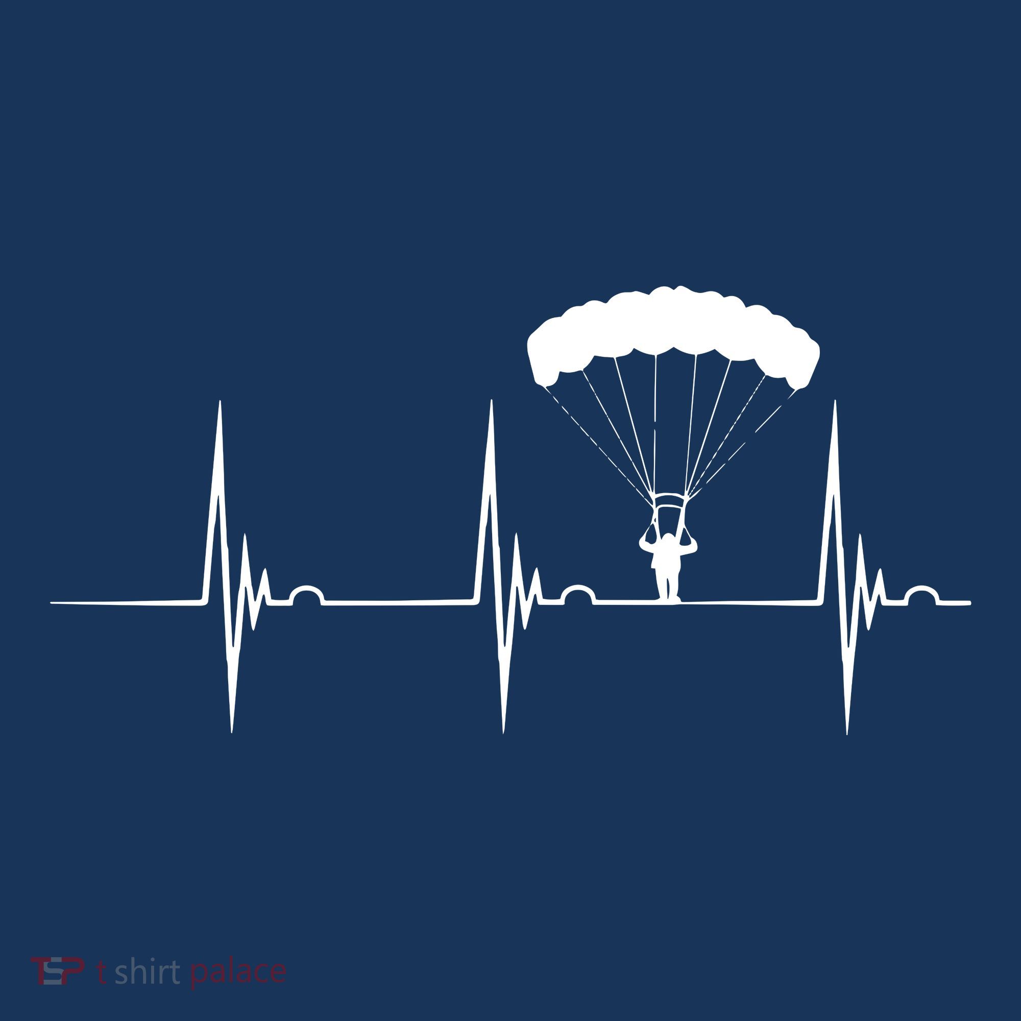 Skydiving Heartbeat Skydiver Skydive EKG Pulse Jump Mousepad