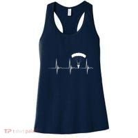 Skydiving Heartbeat Skydiver Skydive EKG Pulse Jump Women's Tank Top thumb 0