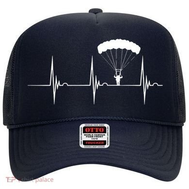 Skydiving Heartbeat Skydiver Skydive EKG Pulse Jump Hat