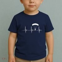 Skydiving Heartbeat Skydiver Skydive EKG Pulse Jump Toddler T-Shirt thumb 2