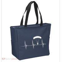 Skydiving Heartbeat Skydiver Skydive EKG Pulse Jump Tote Bag thumb 2