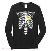 Softball Heart Skeleton Rib Cage Halloween Love Softball Long Sleeve Shirt thumb 0