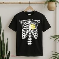 Softball Heart Skeleton Rib Cage Halloween Love Softball T-Shirt thumb 2