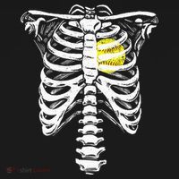Softball Heart Skeleton Rib Cage Halloween Love Softball Women's Hoodie thumb 2
