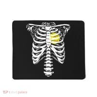 Softball Heart Skeleton Rib Cage Halloween Love Softball Mousepad thumb 0