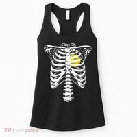 Softball Heart Skeleton Rib Cage Halloween Love Softball Women's Tank Top thumb 0