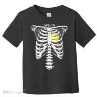 Softball Heart Skeleton Rib Cage Halloween Love Softball Toddler T-Shirt thumb 0