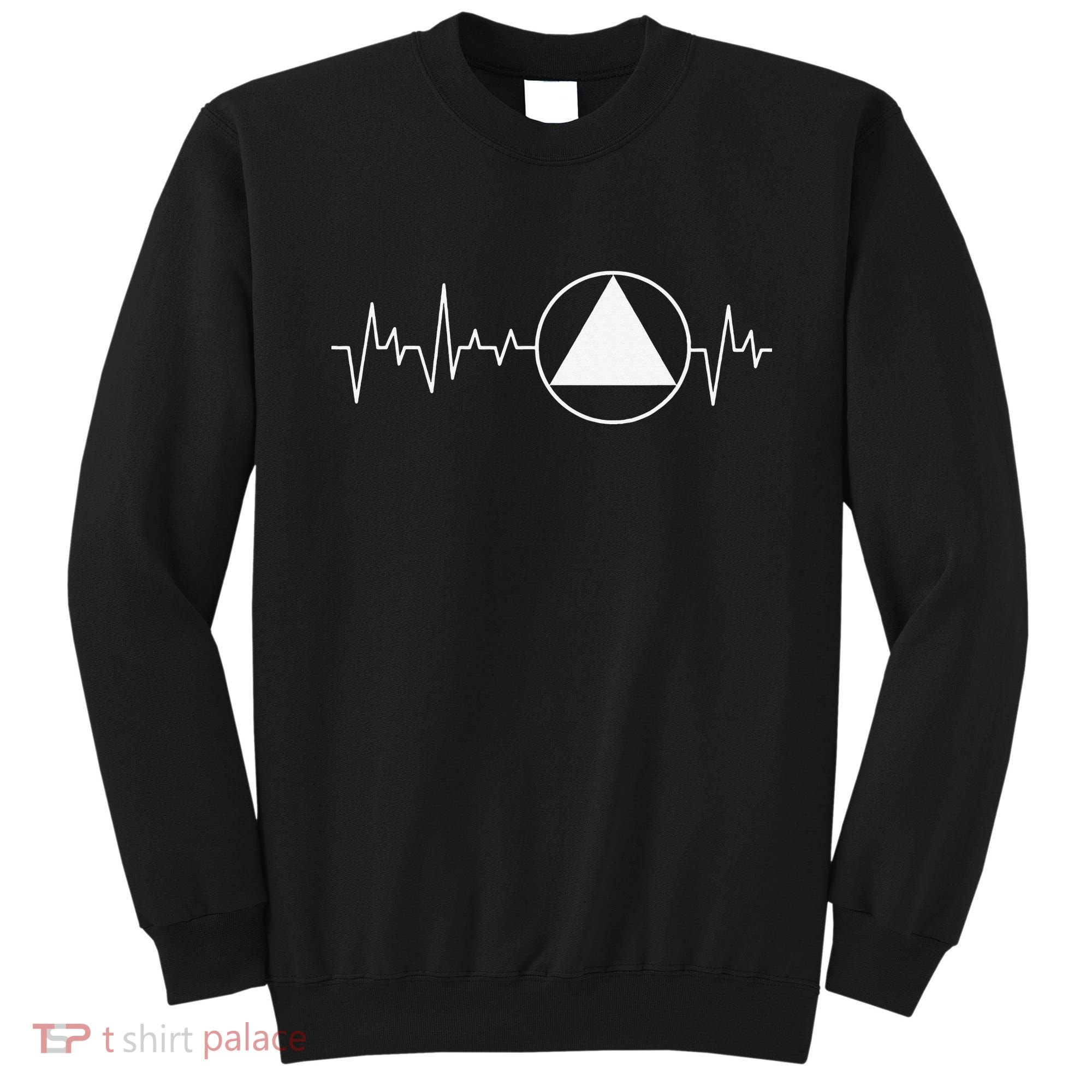 Sobriety Heartbeat Sober Recovery Abstinence AA NA Sweatshirt
