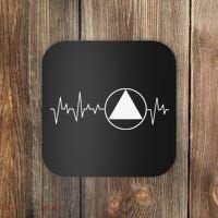 Sobriety Heartbeat Sober Recovery Abstinence AA NA Coaster thumb 0