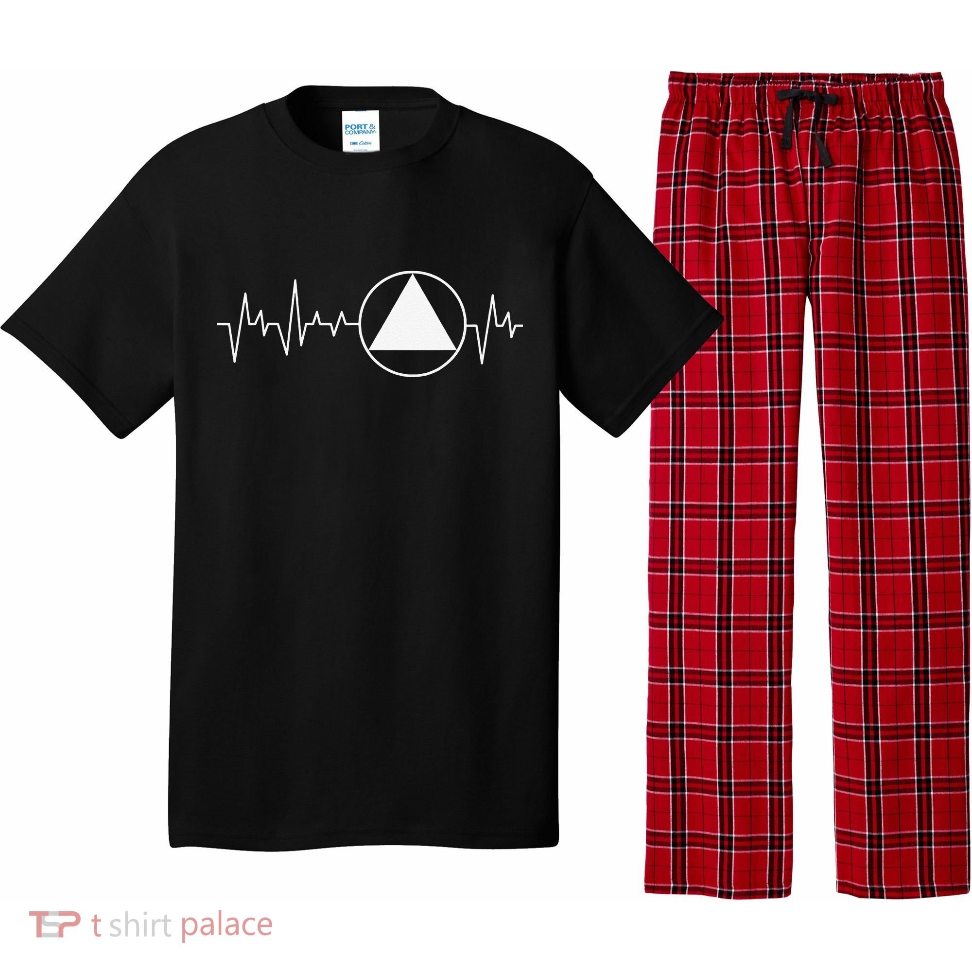 Sobriety Heartbeat Sober Recovery Abstinence AA NA Pajama Set