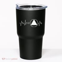 Sobriety Heartbeat Sober Recovery Abstinence AA NA Tumbler thumb 0