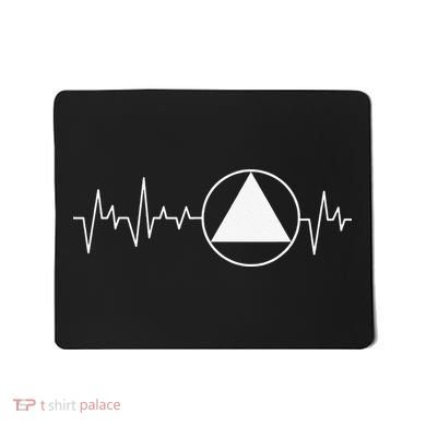Sobriety Heartbeat Sober Recovery Abstinence AA NA Mousepad