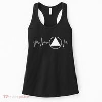 Sobriety Heartbeat Sober Recovery Abstinence AA NA Women's Tank Top thumb 0