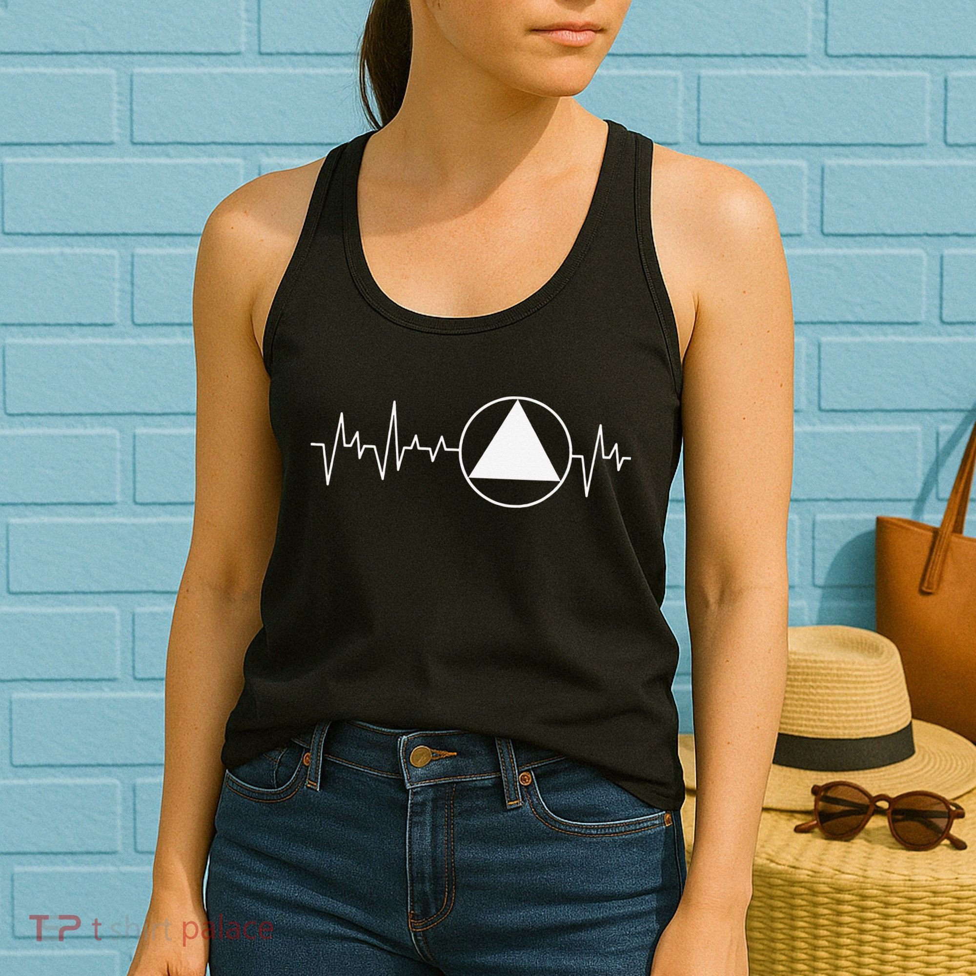 Sobriety Heartbeat Sober Recovery Abstinence AA NA Women's Tank Top