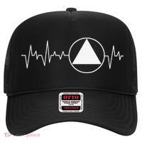 Sobriety Heartbeat Sober Recovery Abstinence AA NA Hat thumb 0