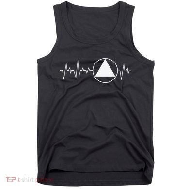 Sobriety Heartbeat Sober Recovery Abstinence AA NA Tank Top