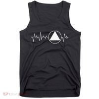Sobriety Heartbeat Sober Recovery Abstinence AA NA Tank Top thumb 0
