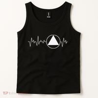 Sobriety Heartbeat Sober Recovery Abstinence AA NA Tank Top thumb 2