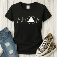 Sobriety Heartbeat Sober Recovery Abstinence AA NA Women's T-Shirt thumb 3