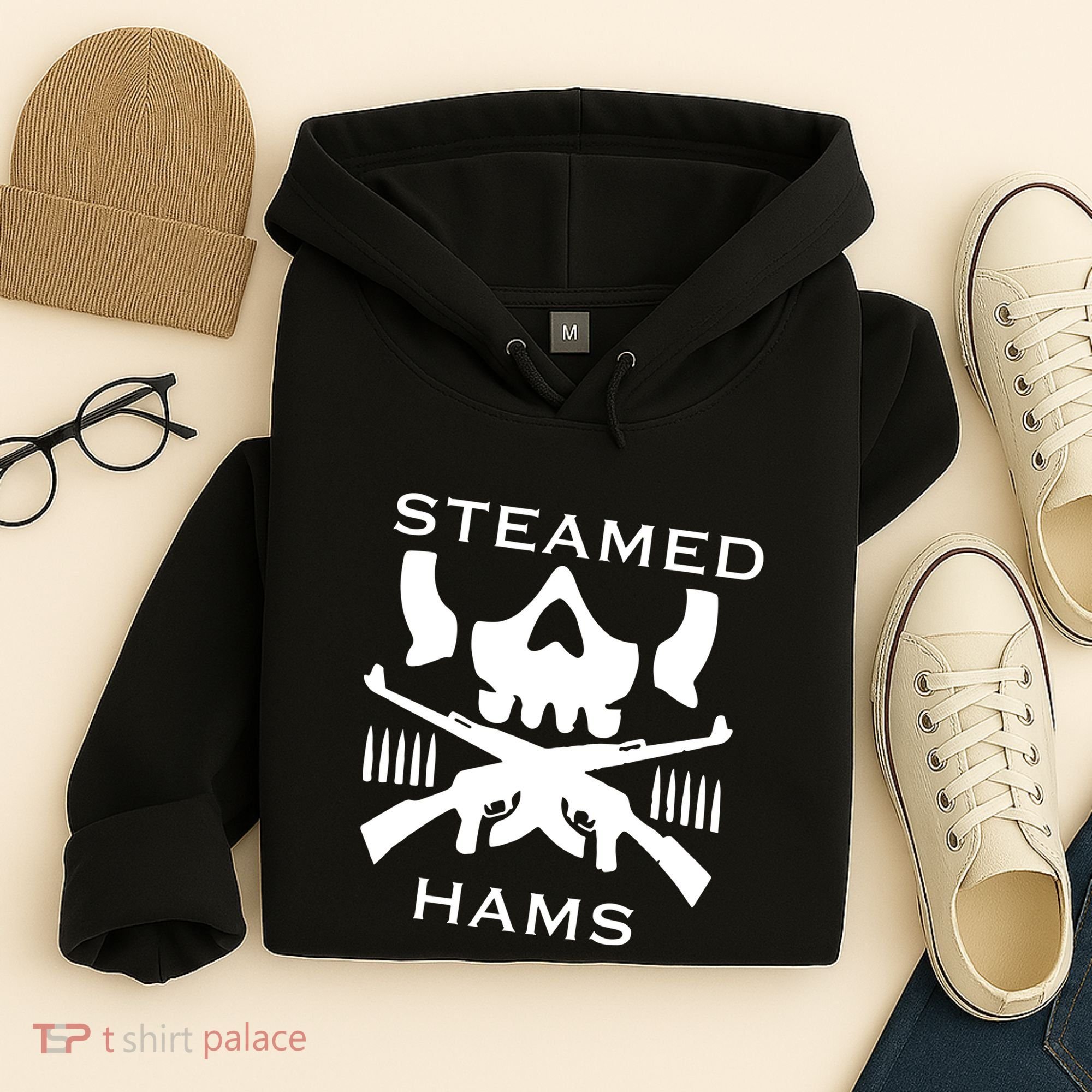 Steamed Hams Skull Guns Hoodie