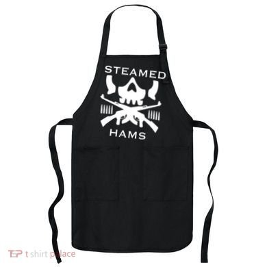 Steamed Hams Skull Guns Apron