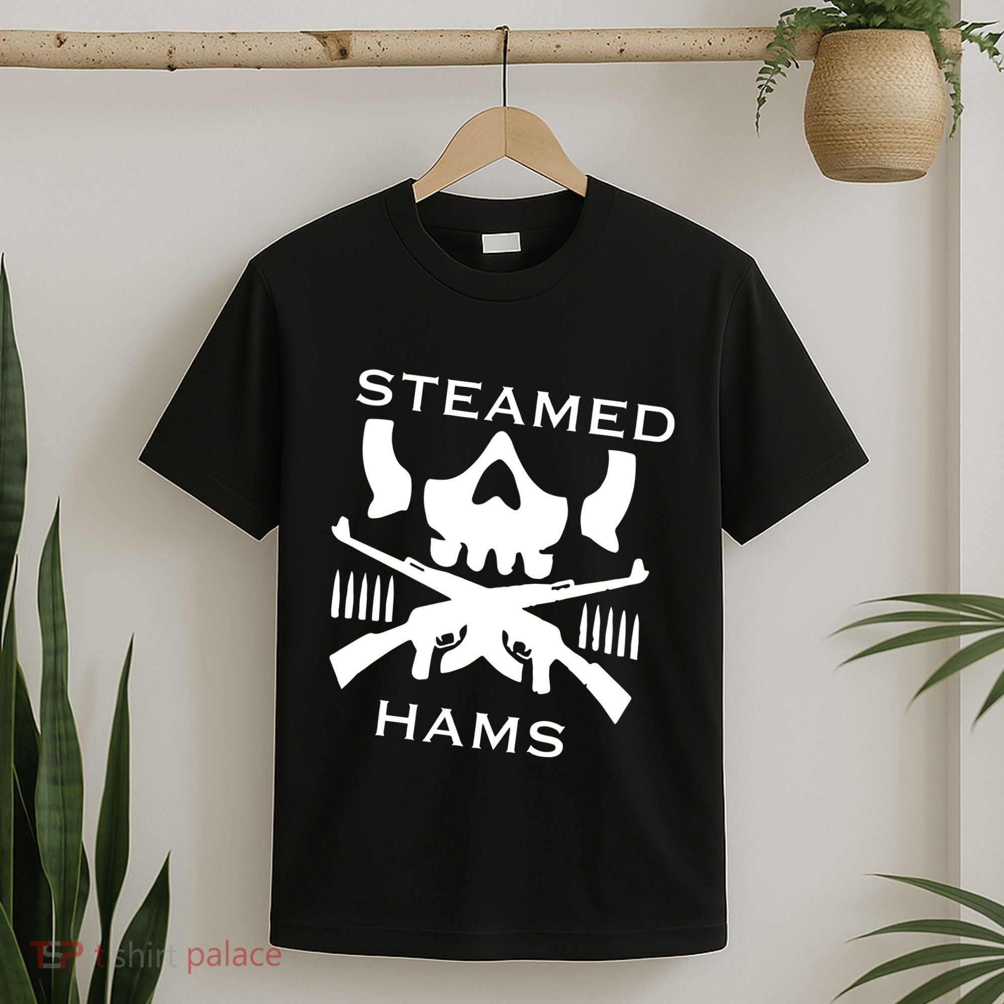 Steamed Hams Skull Guns T-Shirt