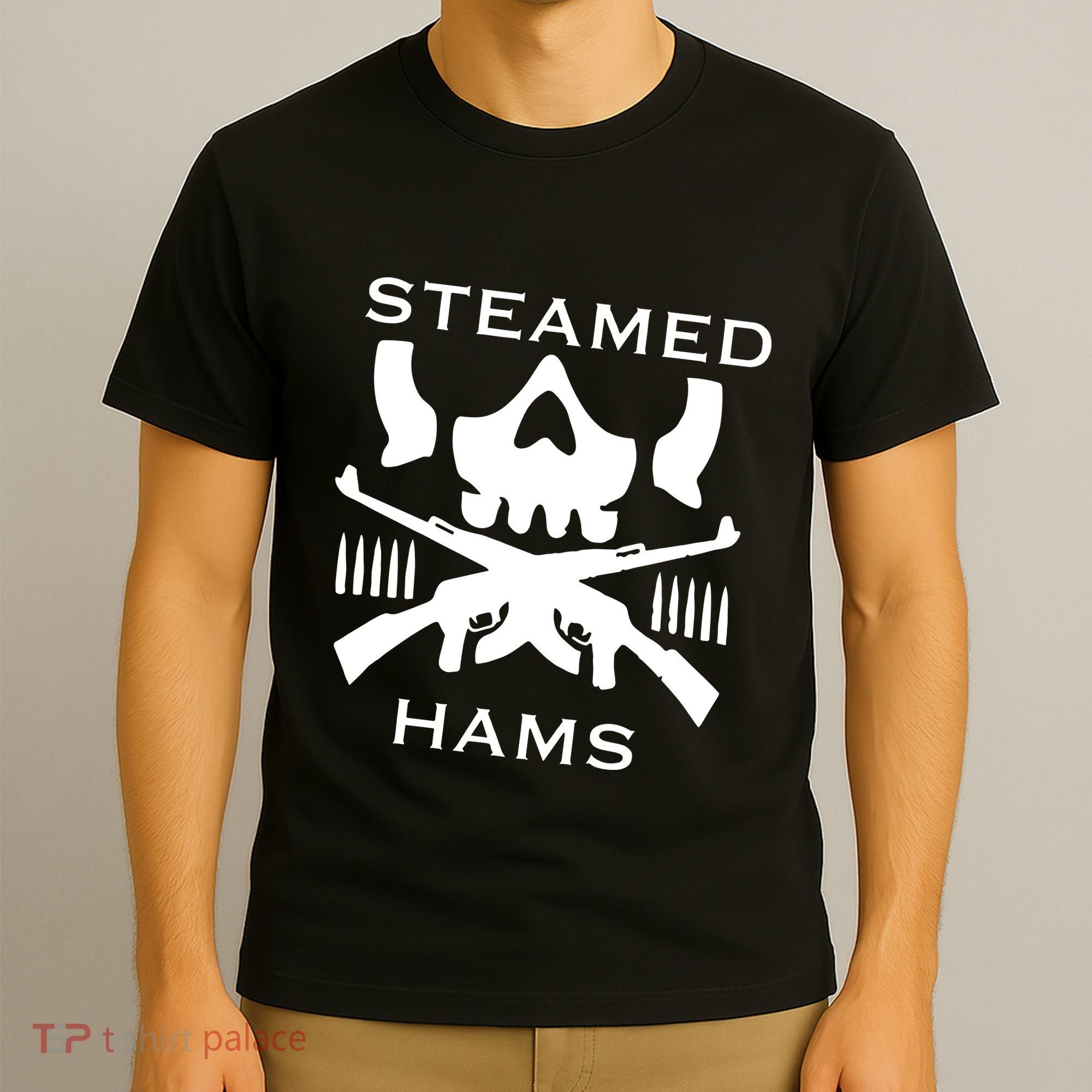 Steamed Hams Skull Guns T-Shirt