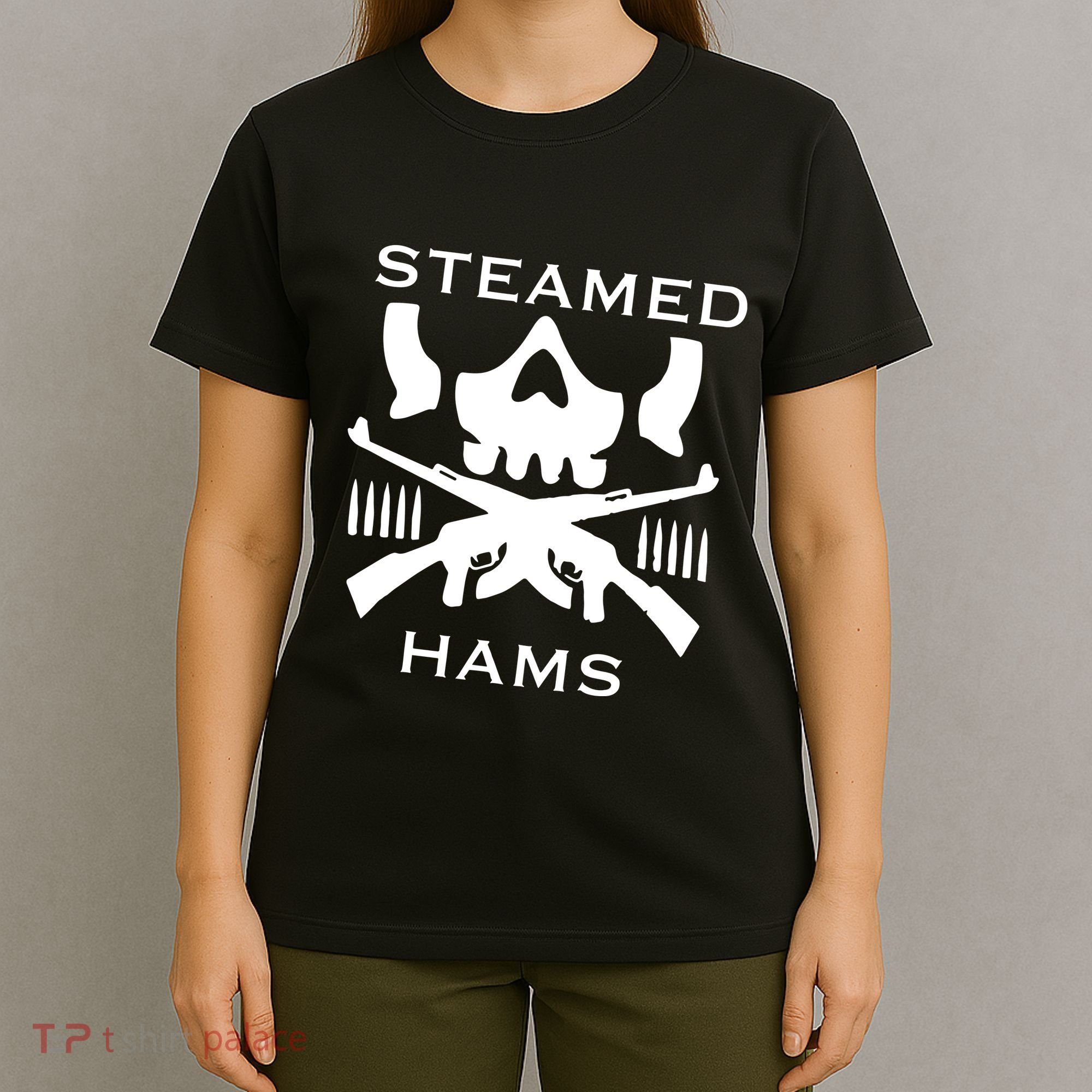 Steamed Hams Skull Guns T-Shirt