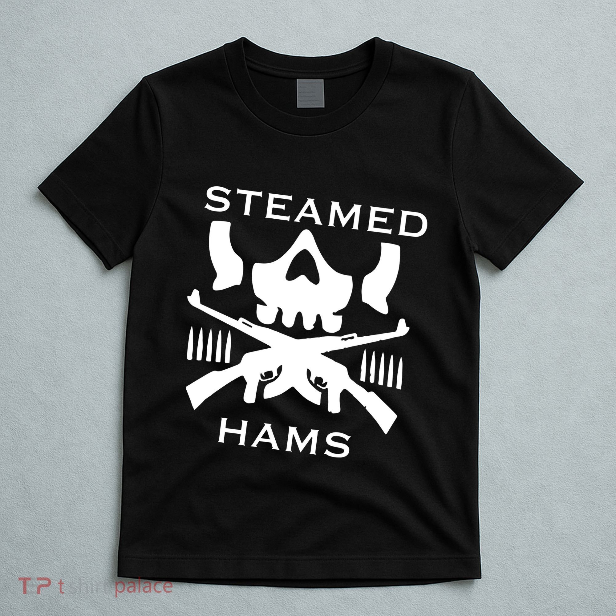 Steamed Hams Skull Guns T-Shirt